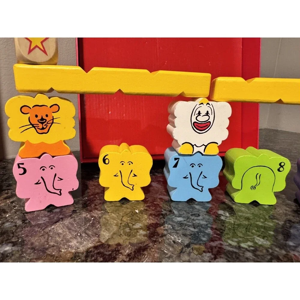 Zimbbos! Elephantastic Pyramids Wooden Kids Toy Game. 1-4 Players. Ages 3+.